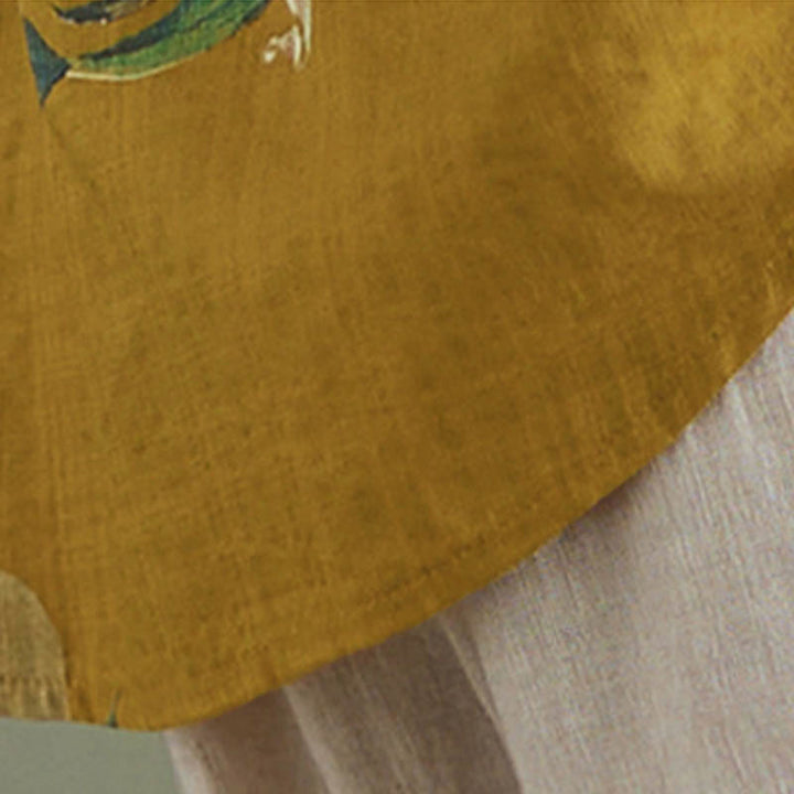 Abbigliamento in cotone con stampa floreale artistica letteraria di Buddha Stones - image 6