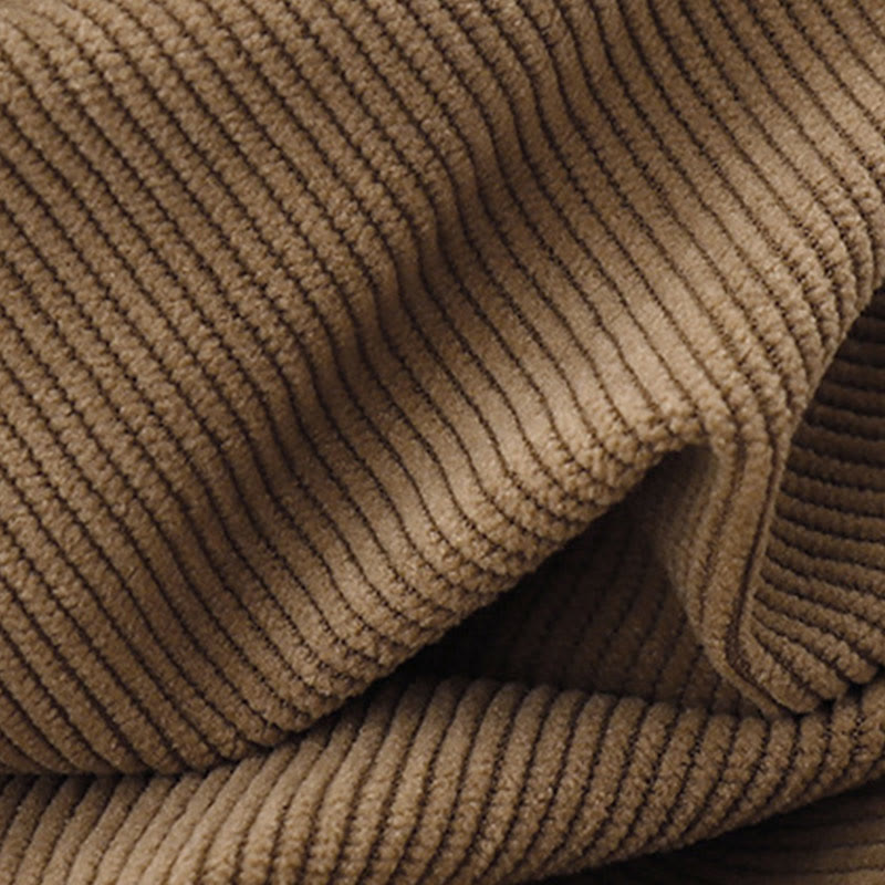 Abito midi a maniche lunghe in velluto a coste color cuoio Buddha Stones - image 10