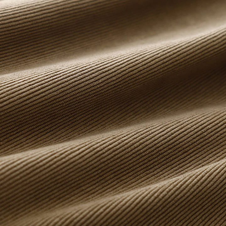 Abito midi a maniche lunghe in velluto a coste color cuoio Buddha Stones - image 11