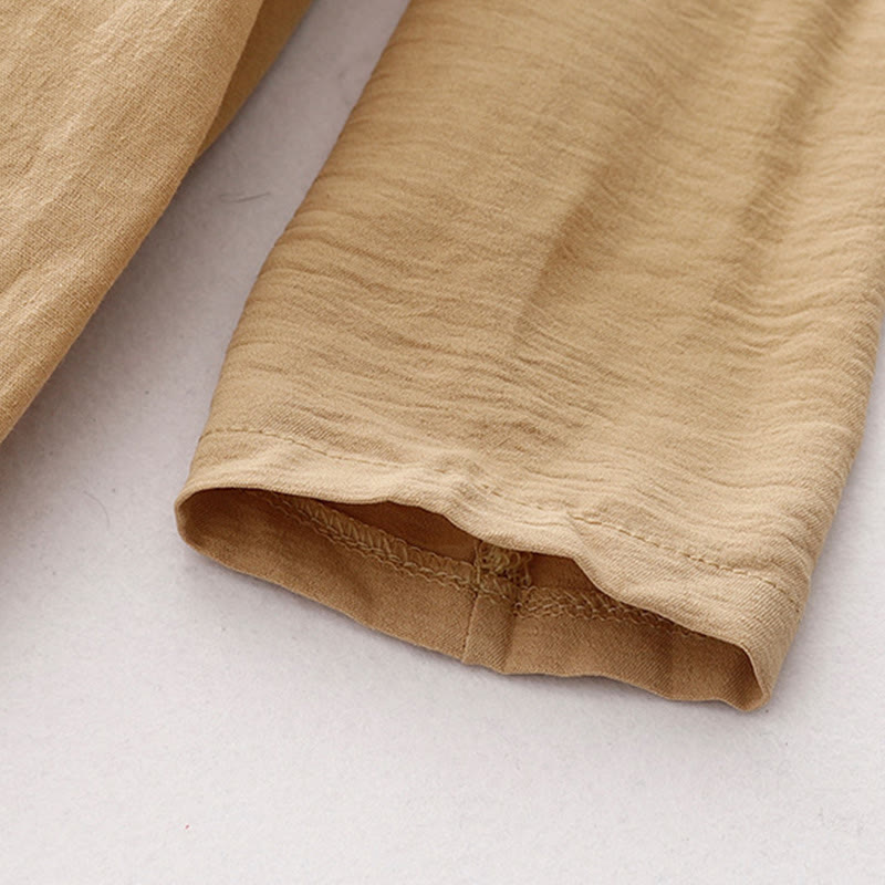 Abito midi a maniche lunghe con tasche e revers semplici Buddha Stones Spring - image 16