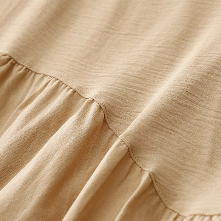 Abito midi a maniche lunghe con tasche e revers semplici Buddha Stones Spring - image 12