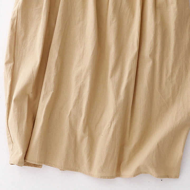 Abito midi a maniche lunghe con tasche e revers semplici Buddha Stones Spring - image 18