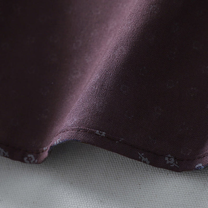 Abito midi in lino e cotone con maniche lunghe, pieghe a fisarmonica, stampa floreale con Buddha Stones e tasche - image 17