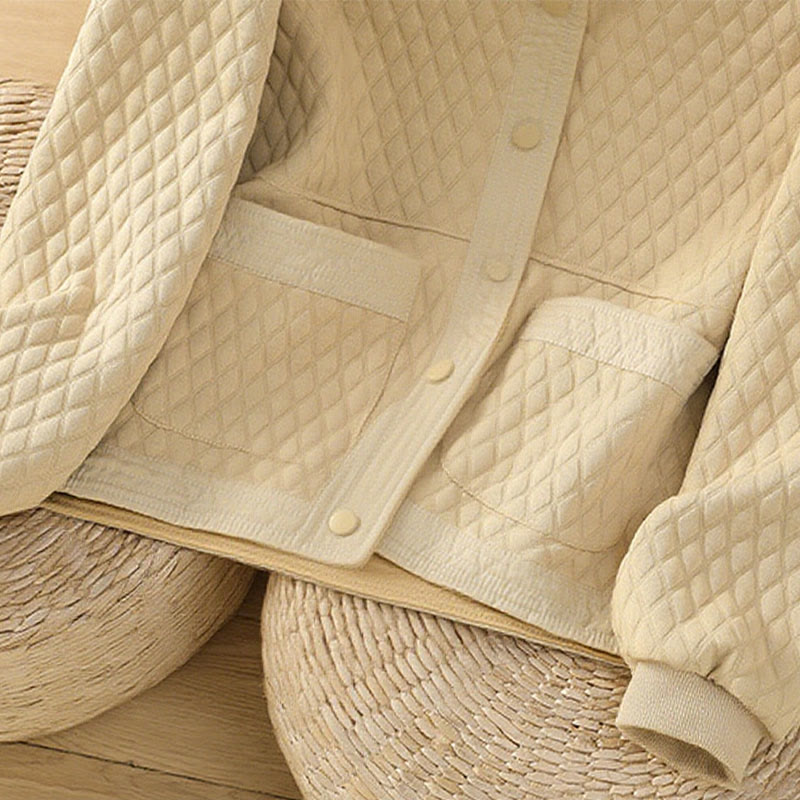 Giacca da donna in cotone a maniche lunghe con tasche, stile retrò, motivo Buddha Stones - image 6