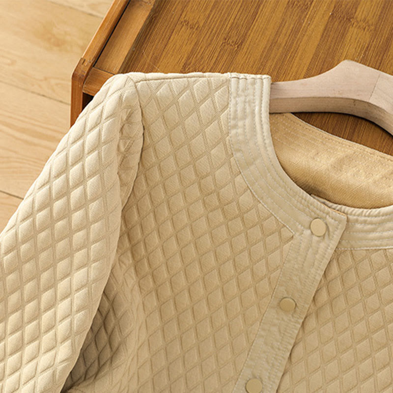 Giacca da donna in cotone a maniche lunghe con tasche, stile retrò, motivo Buddha Stones - image 2