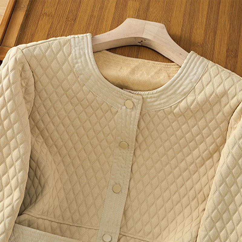 Giacca da donna in cotone a maniche lunghe con tasche, stile retrò, motivo Buddha Stones - image 3