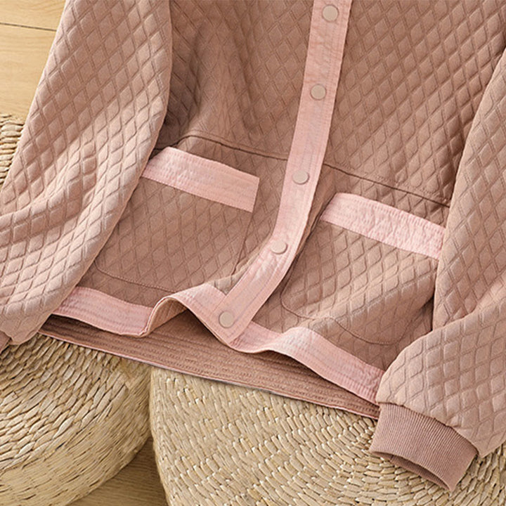 Giacca da donna in cotone a maniche lunghe con tasche, stile retrò, motivo Buddha Stones - image 13