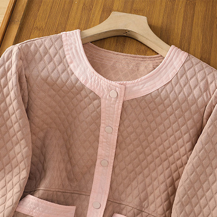 Giacca da donna in cotone a maniche lunghe con tasche, stile retrò, motivo Buddha Stones - image 10