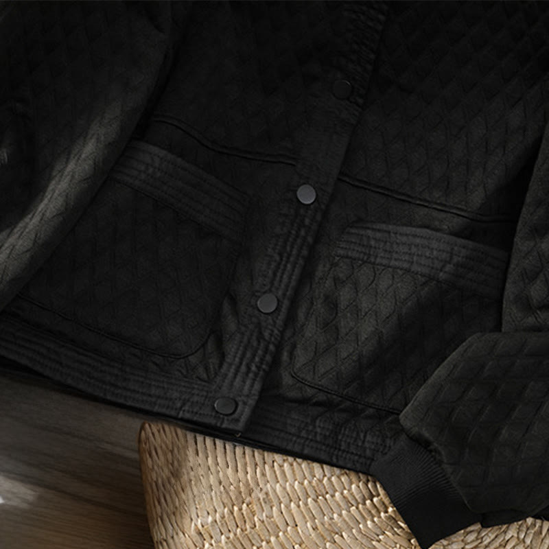 Giacca da donna in cotone a maniche lunghe con tasche, stile retrò, motivo Buddha Stones - image 17