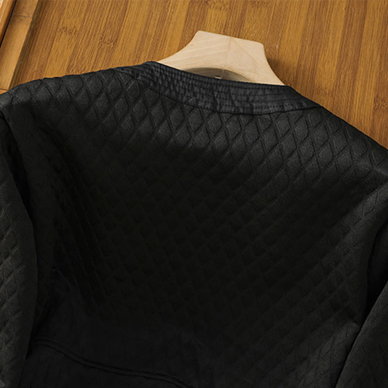 Giacca da donna in cotone a maniche lunghe con tasche, stile retrò, motivo Buddha Stones - image 21