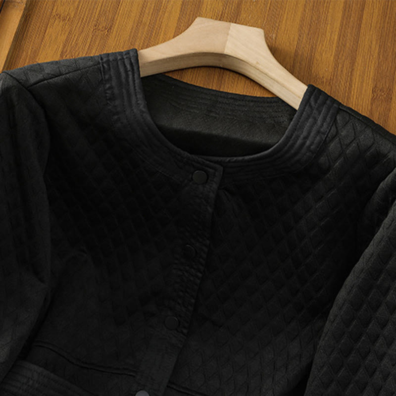 Giacca da donna in cotone a maniche lunghe con tasche, stile retrò, motivo Buddha Stones - image 19