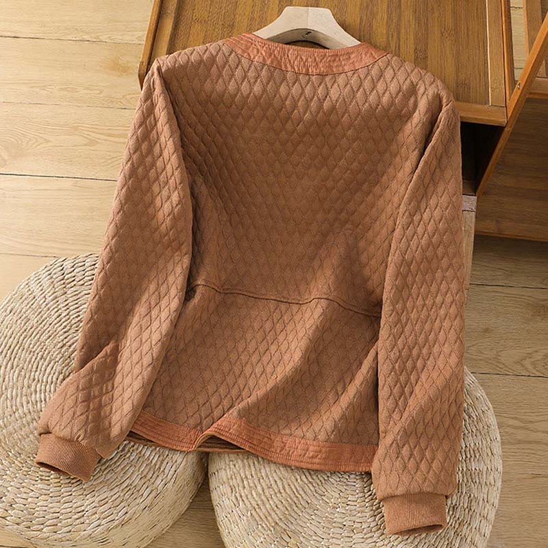 Giacca da donna in cotone a maniche lunghe con tasche, stile retrò, motivo Buddha Stones - image 22