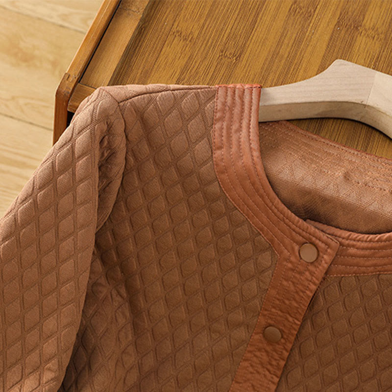 Giacca da donna in cotone a maniche lunghe con tasche, stile retrò, motivo Buddha Stones - image 23