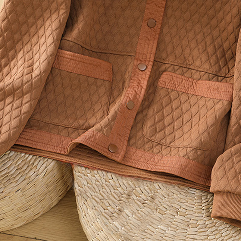 Giacca da donna in cotone a maniche lunghe con tasche, stile retrò, motivo Buddha Stones - image 24