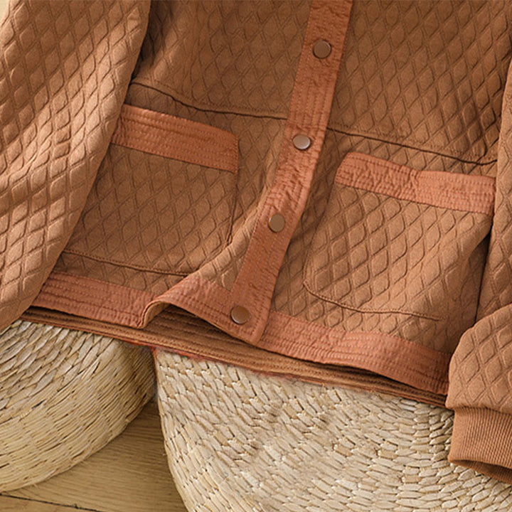 Giacca da donna in cotone a maniche lunghe con tasche, stile retrò, motivo Buddha Stones - image 24