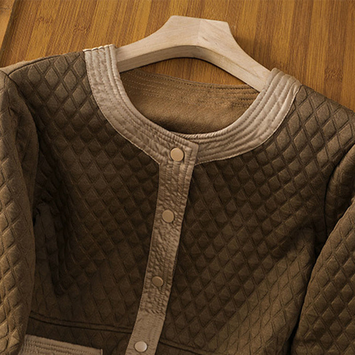 Giacca da donna in cotone a maniche lunghe con tasche, stile retrò, motivo Buddha Stones - image 31
