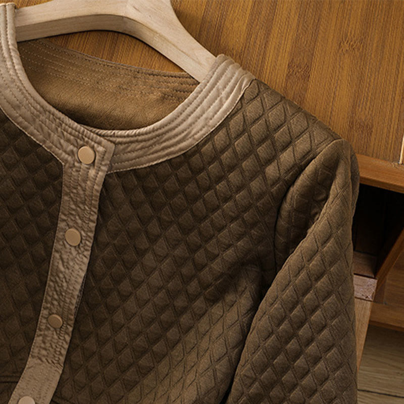 Giacca da donna in cotone a maniche lunghe con tasche, stile retrò, motivo Buddha Stones - image 31