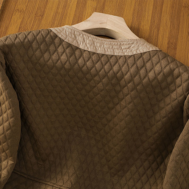 Giacca da donna in cotone a maniche lunghe con tasche, stile retrò, motivo Buddha Stones - image 32