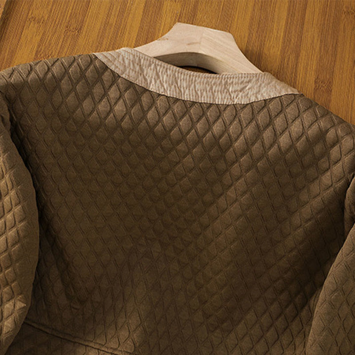 Giacca da donna in cotone a maniche lunghe con tasche, stile retrò, motivo Buddha Stones - image 32