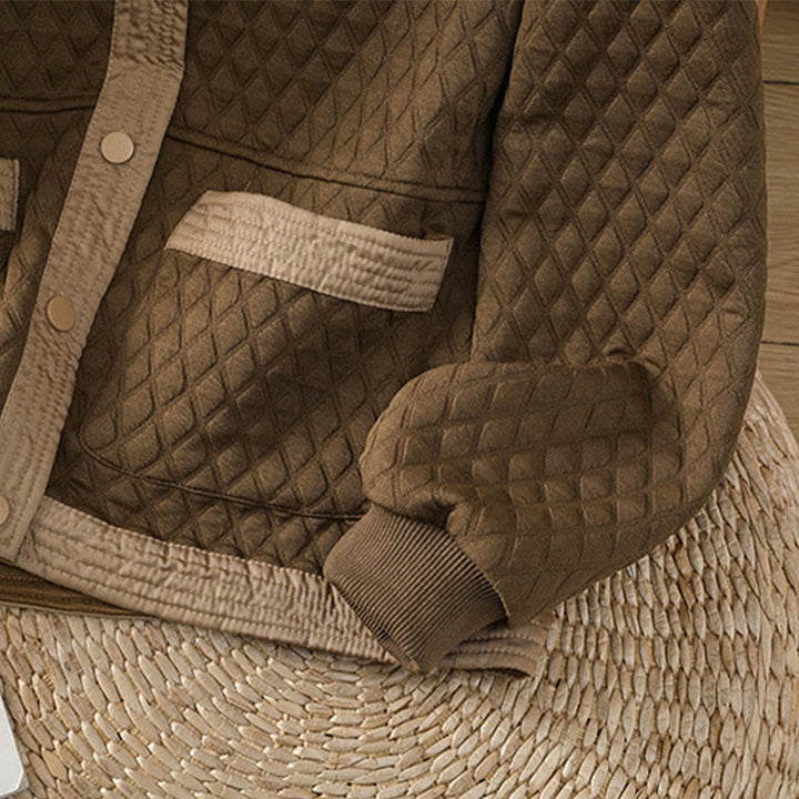 Giacca da donna in cotone a maniche lunghe con tasche, stile retrò, motivo Buddha Stones - image 35