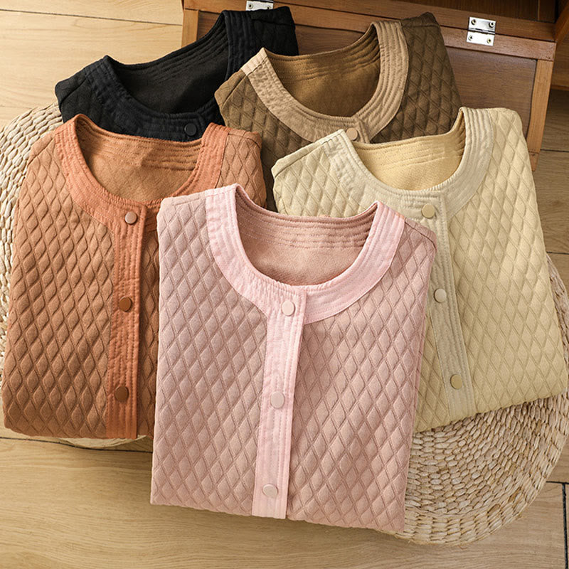 Giacca da donna in cotone a maniche lunghe con tasche, stile retrò, motivo Buddha Stones - image 37