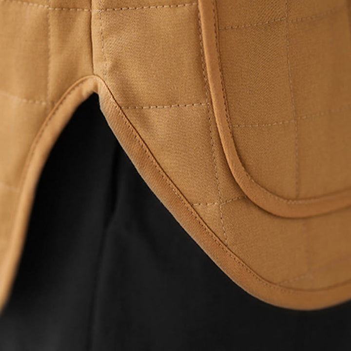 Giacca da donna in cotone spesso a maniche lunghe con tasche, stile retrò, motivo Buddha Stones - image 26