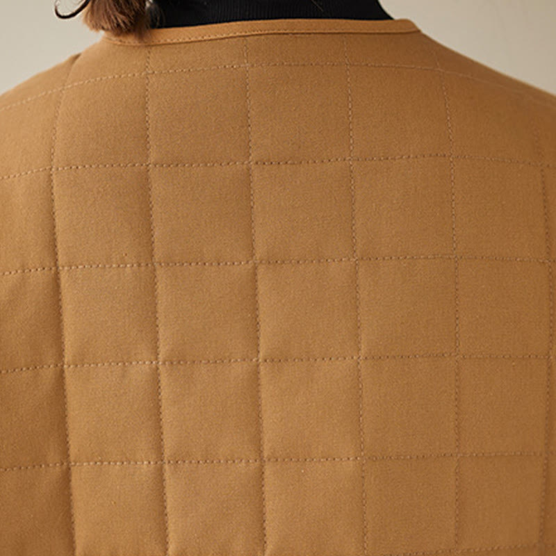 Giacca da donna in cotone spesso a maniche lunghe con tasche, stile retrò, motivo Buddha Stones - image 31