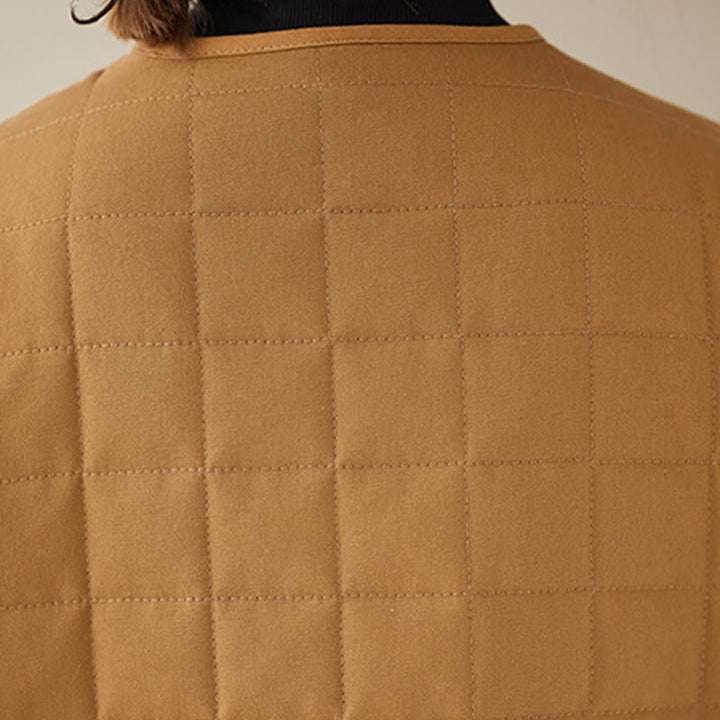 Giacca da donna in cotone spesso a maniche lunghe con tasche, stile retrò, motivo Buddha Stones - image 31