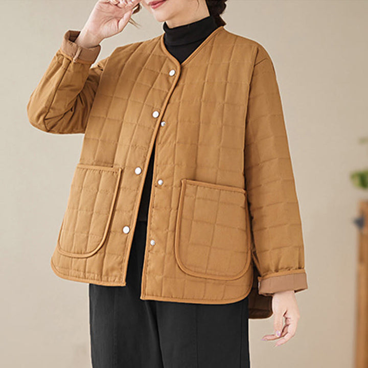 Giacca da donna in cotone spesso a maniche lunghe con tasche, stile retrò, motivo Buddha Stones - Perù - US14, UK/AU18, EU46 (2XL) - image 22