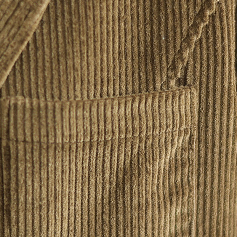 Giacca in velluto a coste a maniche lunghe con tasche da donna, stile retrò, Buddha Stones - image 9