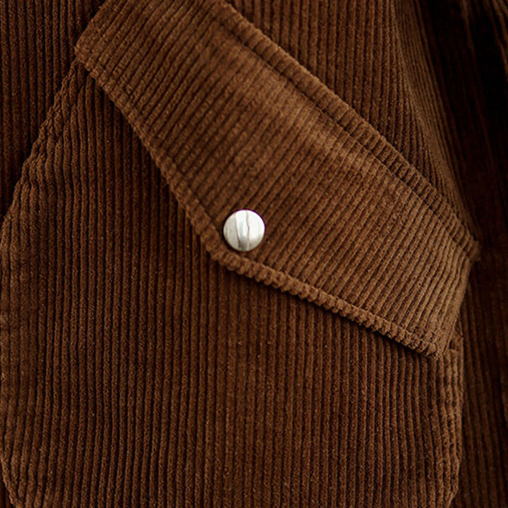 Gilet in velluto a coste con bottoni senza maniche Buddha Stones da donna con tasche - image 19