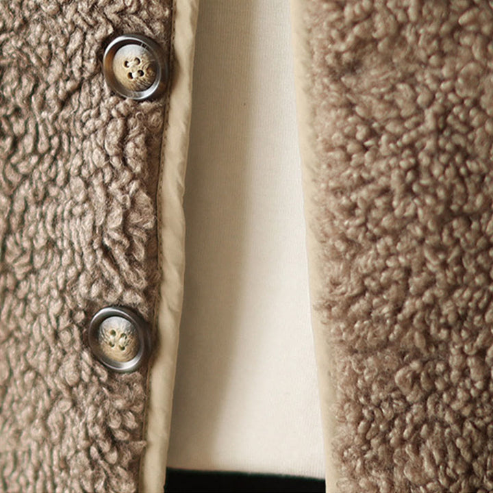 Gilet senza maniche in fibra di viscosa con tasche, stile double-face, stile Buddha Stones da donna - image 10