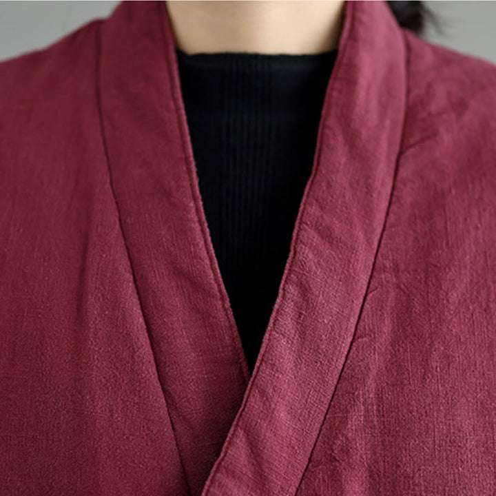 Gilet da donna in cotone senza maniche con lacci e tasche Buddha Stones - image 14