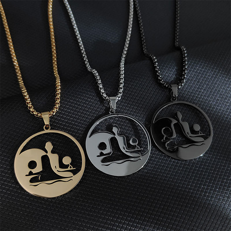 Collana con ciondolo in acciaio inossidabile con figura Buddha Stones di Buddha, design cavo - image 12