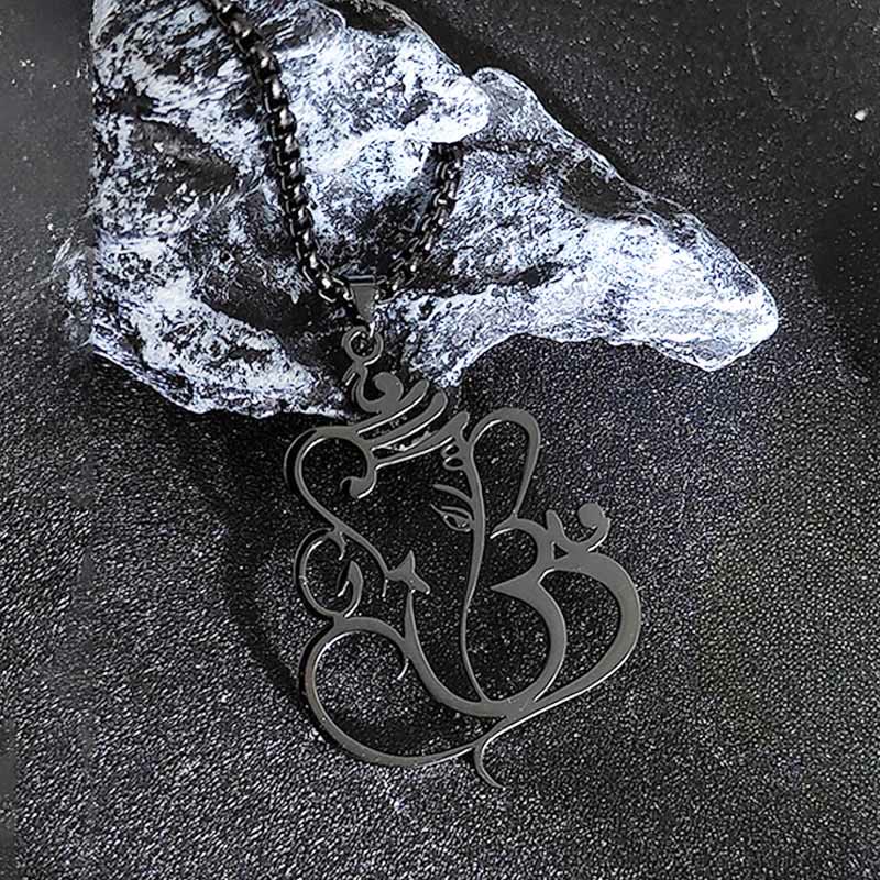 Collana con ciondolo di protezione in acciaio inossidabile Buddha Stones e elefante Ganesh - image 9