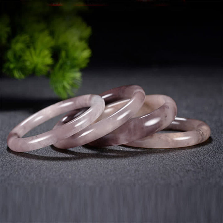 Braccialetto di giada di seta dorata viola Buddha Stones Wealth - image 4