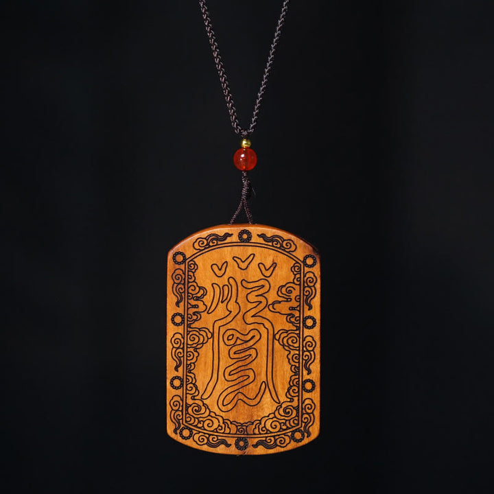 Collana con ciondolo di protezione Bagua Yin Yang del drago di legno di giuggiola colpito da un fulmine, Buddha Stones - image 10