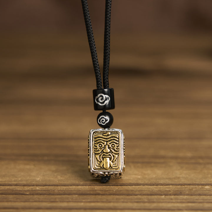Collana con ciondolo quadrato in corda di protezione della dea della ricchezza, Buddha Stones Zakiram - image 2