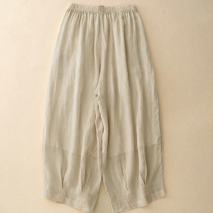 Pantaloni da donna corti con tasche, larghi e casual, a doppio strato, lunghezza 7-8, Buddha Stones - image 25