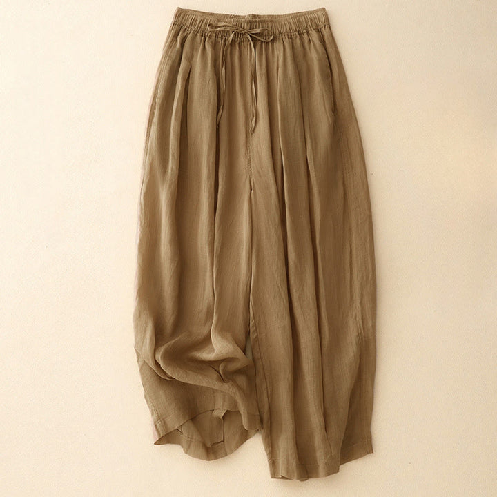 Pantaloni da donna corti con tasche, larghi e casual, a doppio strato, lunghezza 7-8, Buddha Stones - Perù - US8-10, UK/AU12-14, EU40-42 (2XL) - image 0