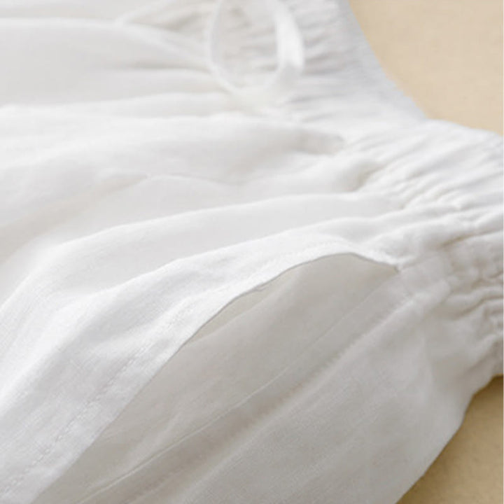 Pantaloni da donna corti con tasche, larghi e casual, a doppio strato, lunghezza 7-8, Buddha Stones - image 12