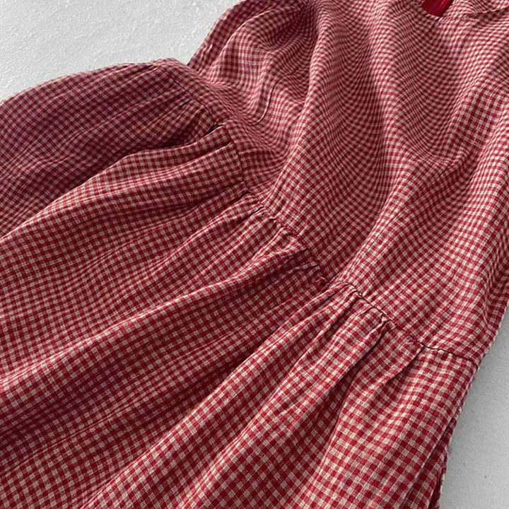 Abito midi casual in cotone senza maniche con tasche, stile Buddha Stones , fatto a mano, in tinta unita - image 5