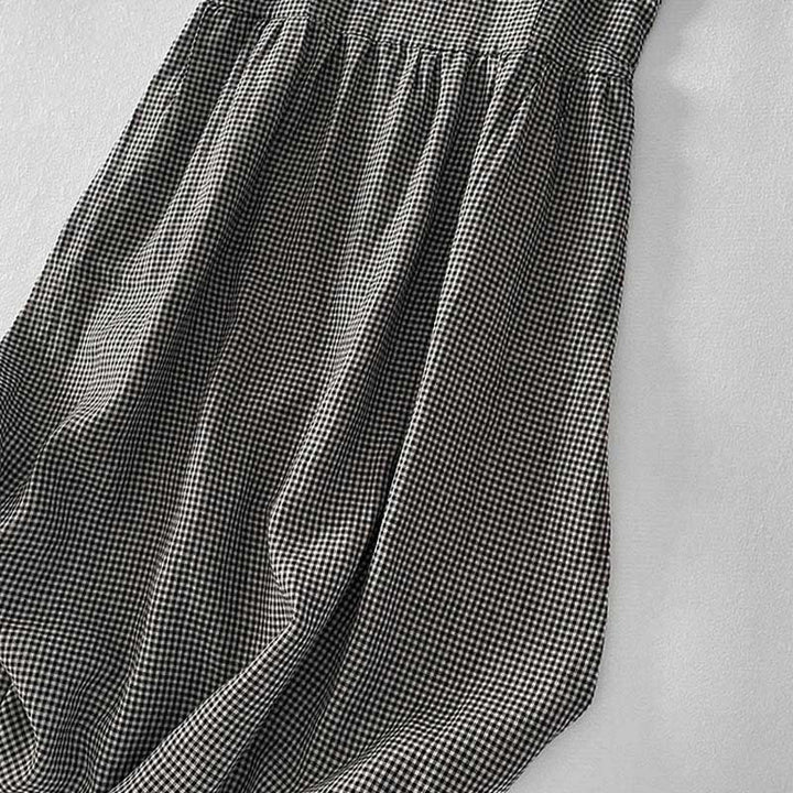 Abito midi casual in cotone senza maniche con tasche, stile Buddha Stones , fatto a mano, in tinta unita - image 15