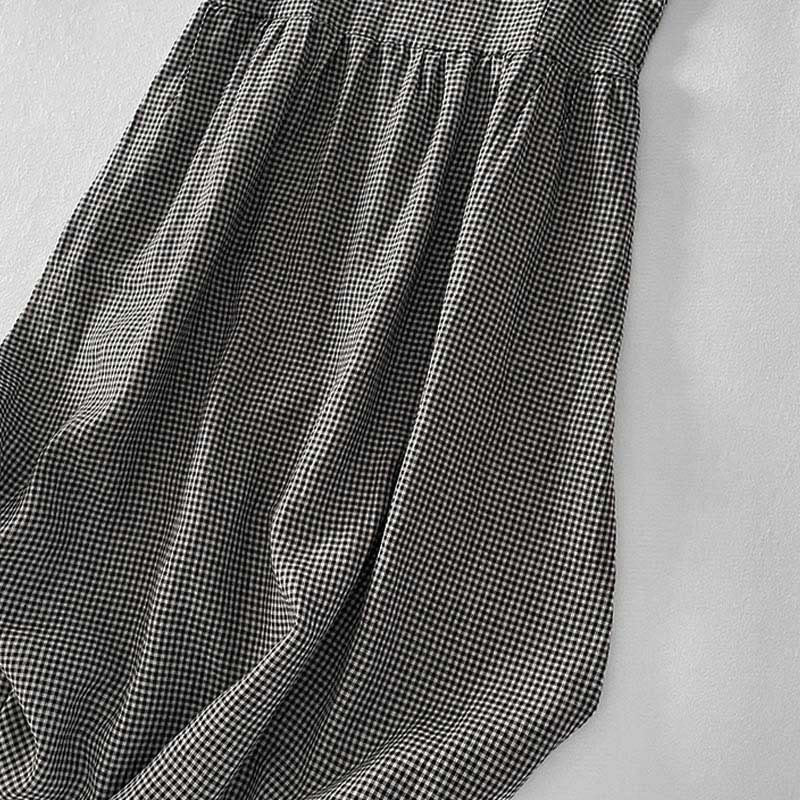 Abito midi casual in cotone senza maniche con tasche, stile Buddha Stones , fatto a mano, in tinta unita - image 14