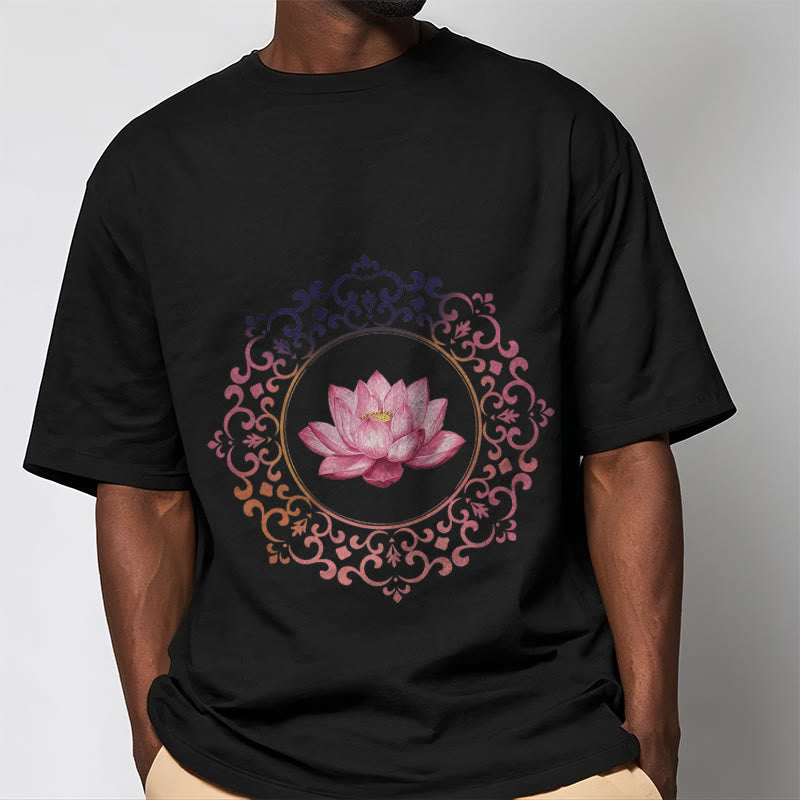 Maglietta in Buddha Stones Mandala Pink Lotus - image 1
