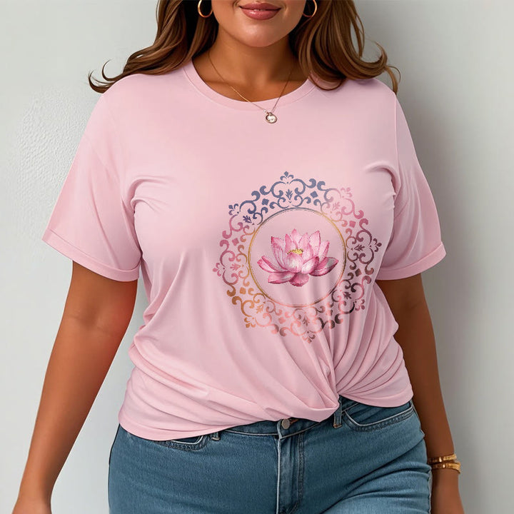 Maglietta in Buddha Stones Mandala Pink Lotus - image 13