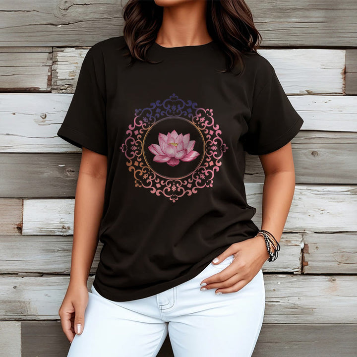 Maglietta in Buddha Stones Mandala Pink Lotus - image 3