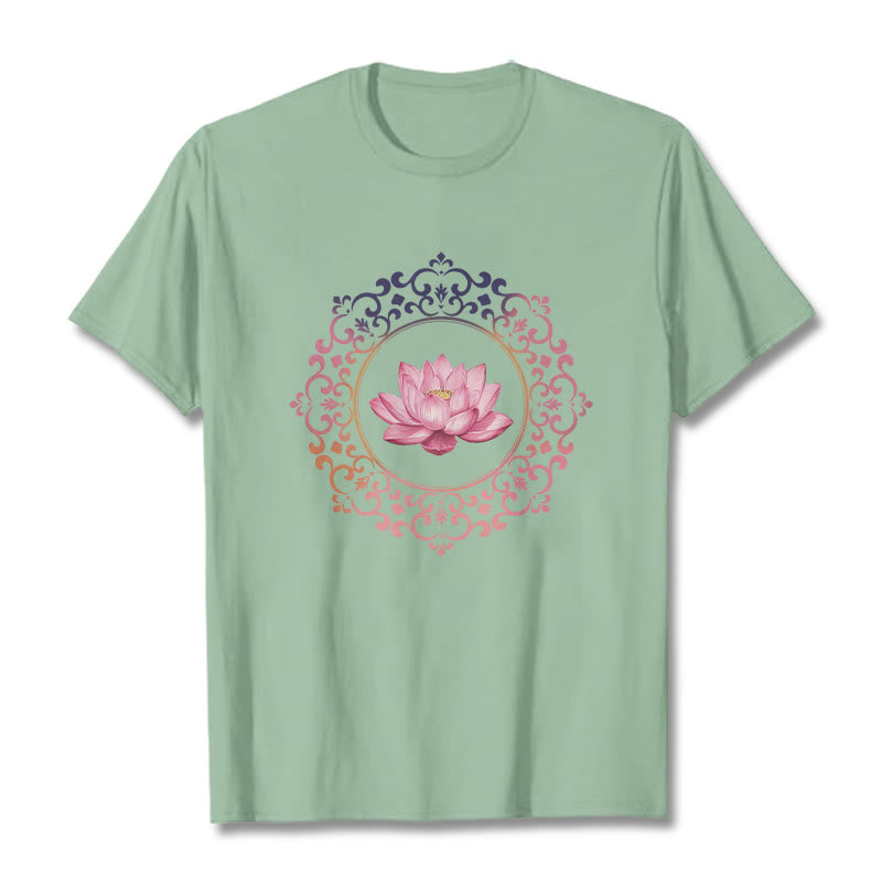 Maglietta in Buddha Stones Mandala Pink Lotus - Verde pallido - 2XL - image 14