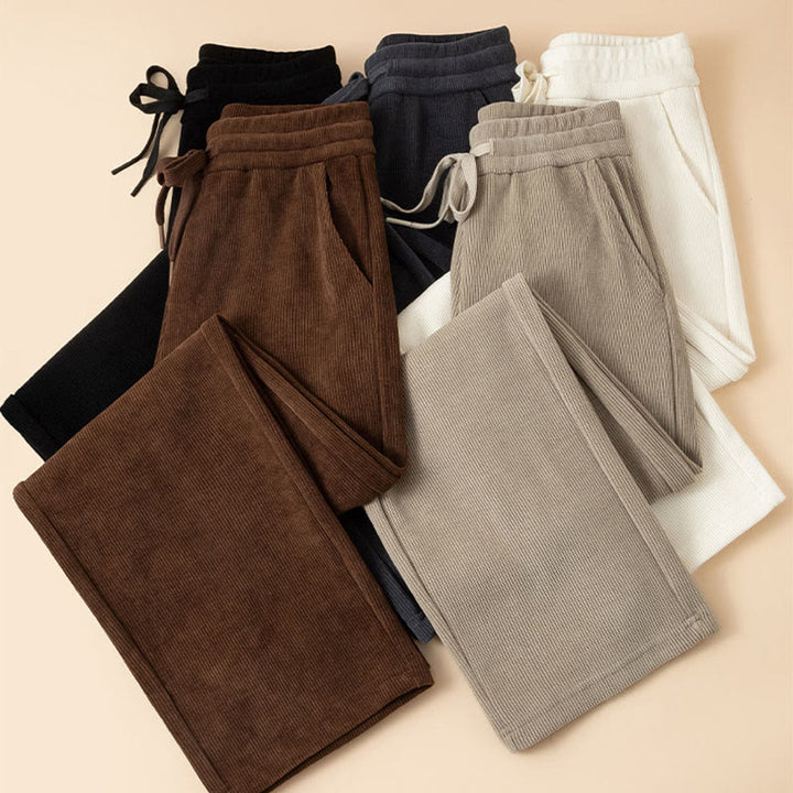 Pantaloni a gamba larga in cotone con tasche, colore puro, da donna , Buddha Stones - image 16