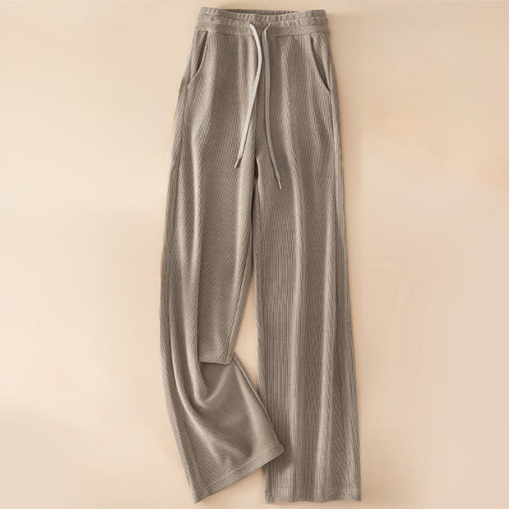 Pantaloni a gamba larga in cotone con tasche, colore puro, da donna , Buddha Stones - Abbronzatura - US14, UK/AU18, EU46 (4XL) - image 12
